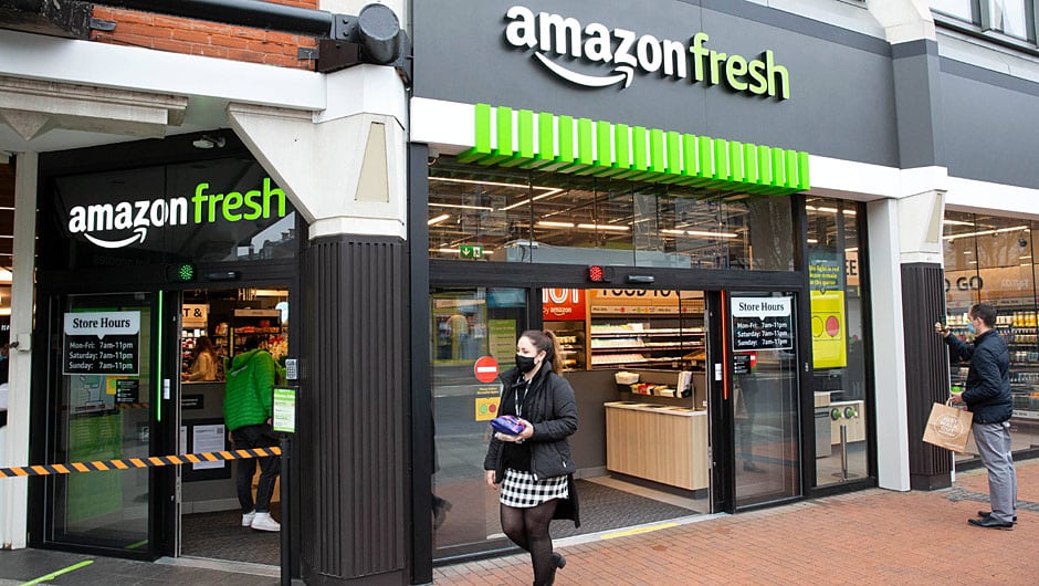 Ein Amazon Fresh Store, der in Zukunft mit programmatischer Werbung ausgestattet sein wird.